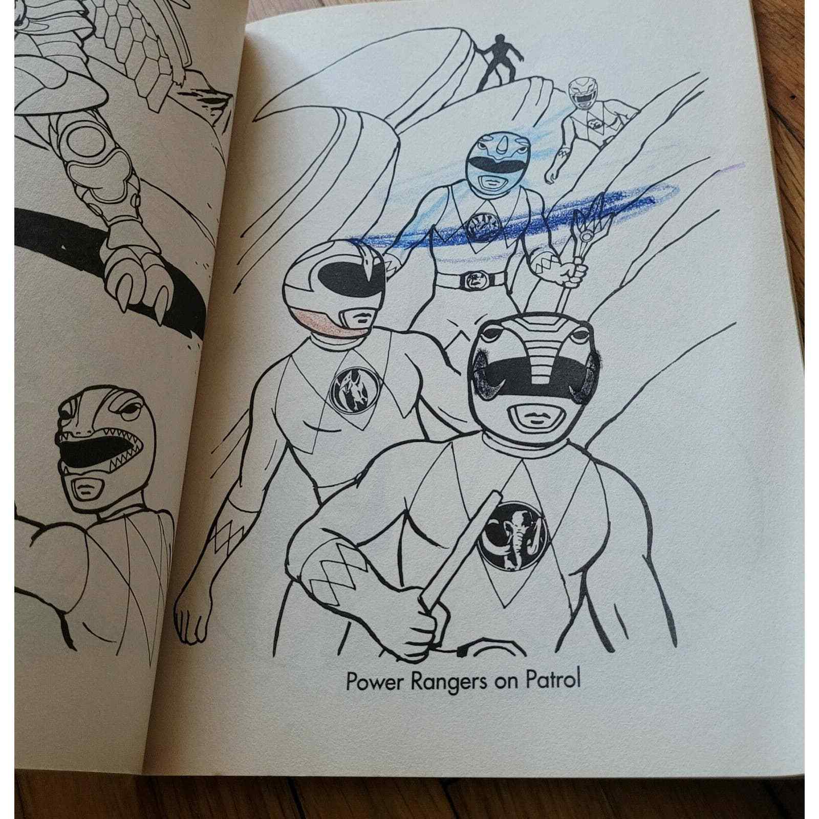 Vintage mighty morphin power rangers coloring book retro s