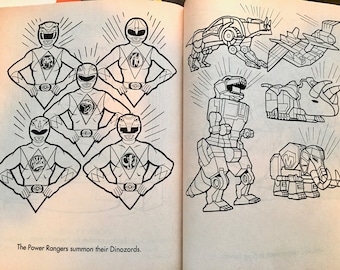Vintage power rangers coloring and activity books mighty morphin power rangers