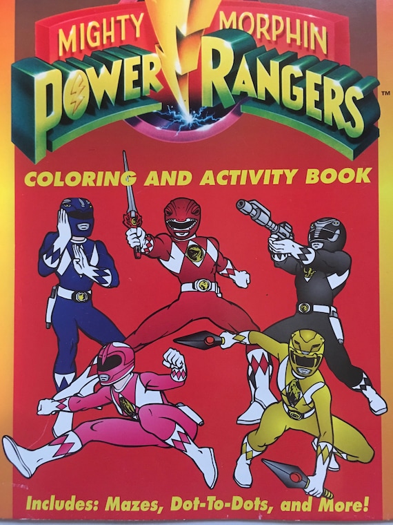 Vintage power rangers coloring and activity books mighty morphin power rangers