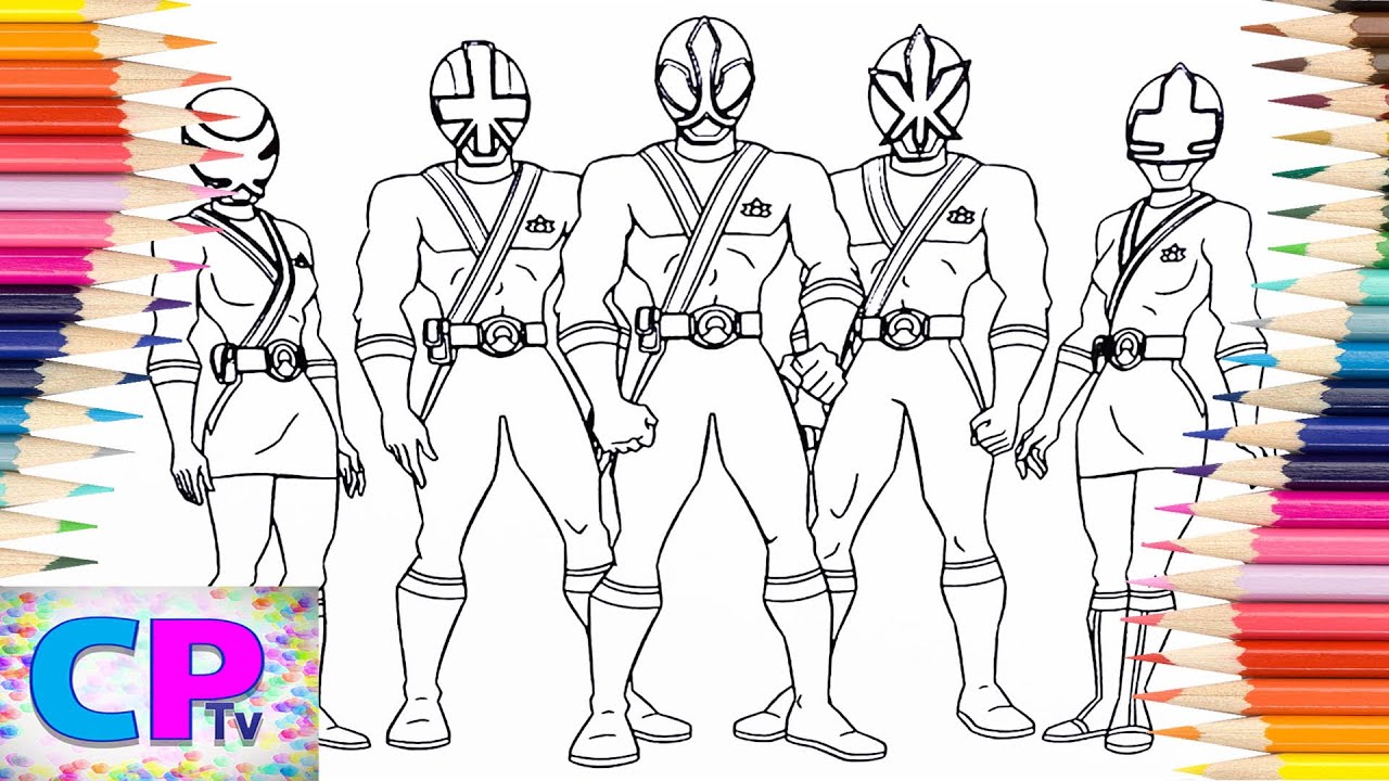 Power rangers saurai coloring pagespower rangers squad of heroes