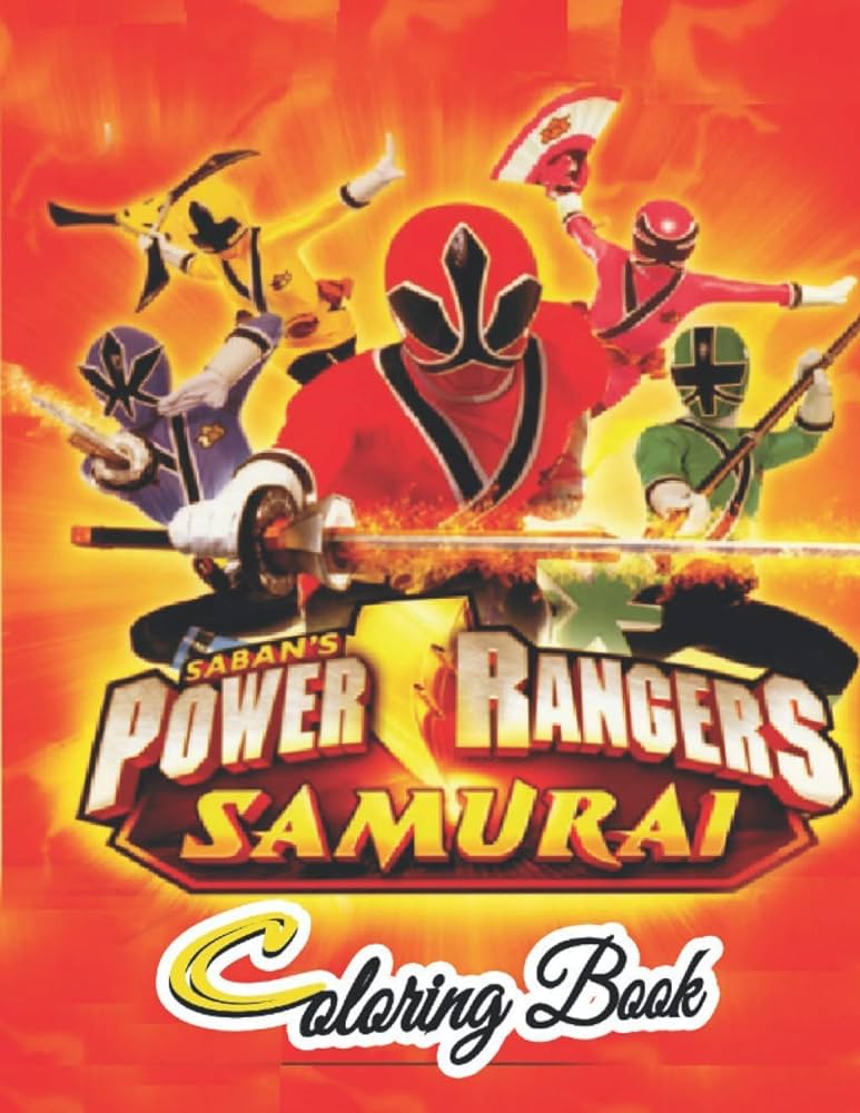 Power rangers samurai coloring book power rangers colouring book activity book power rangers coloring book for kids and adults perfect for pages with high quality images x paint