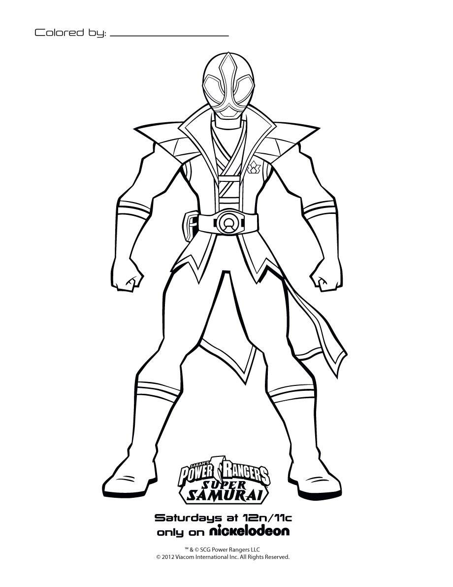 Power rangers image to print and color
