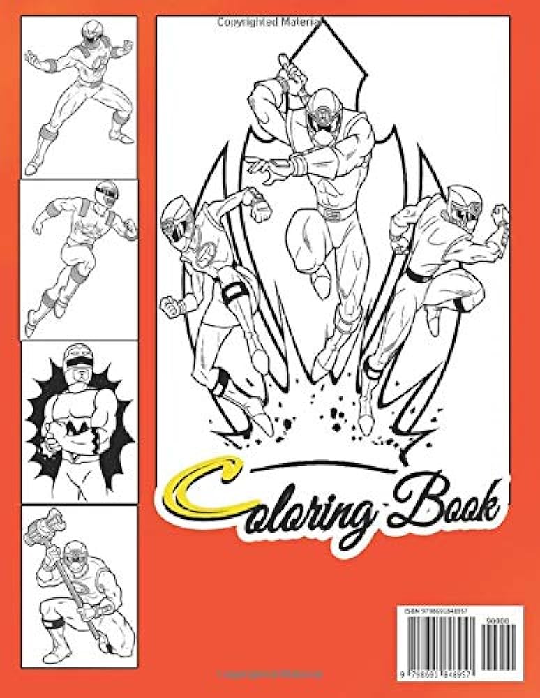 Power rangers samurai coloring book power rangers colouring book activity book power rangers coloring book for kids and adults perfect for pages with high quality images x paint