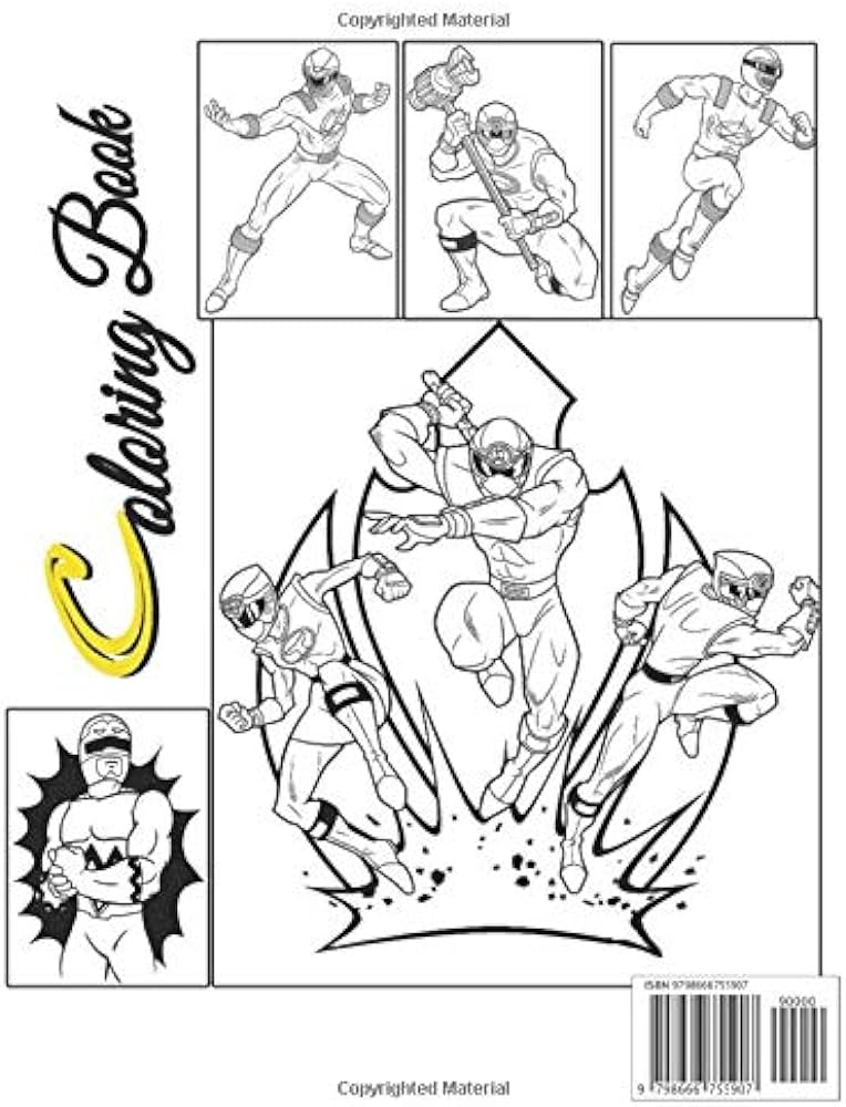 Power rangers samurai coloring book power rangers jumbo coloring book activity book power rangers coloring book for kids and adults perfect for children ans kids ages