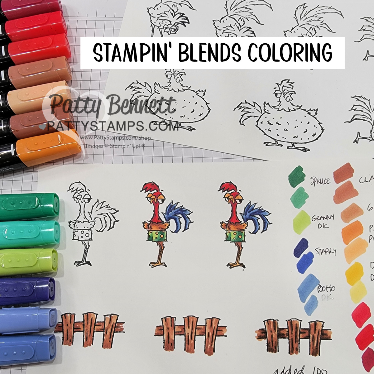 Polkadots and hey chuck stampin blends cards