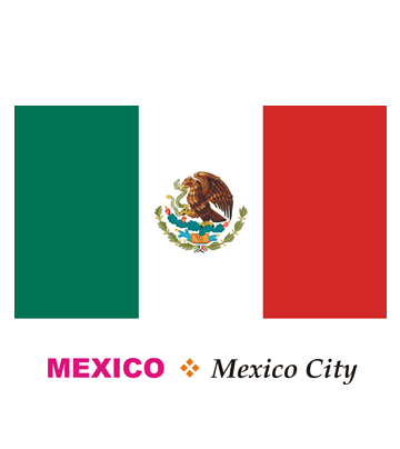 Mexico flag coloring pages for kids to color and print