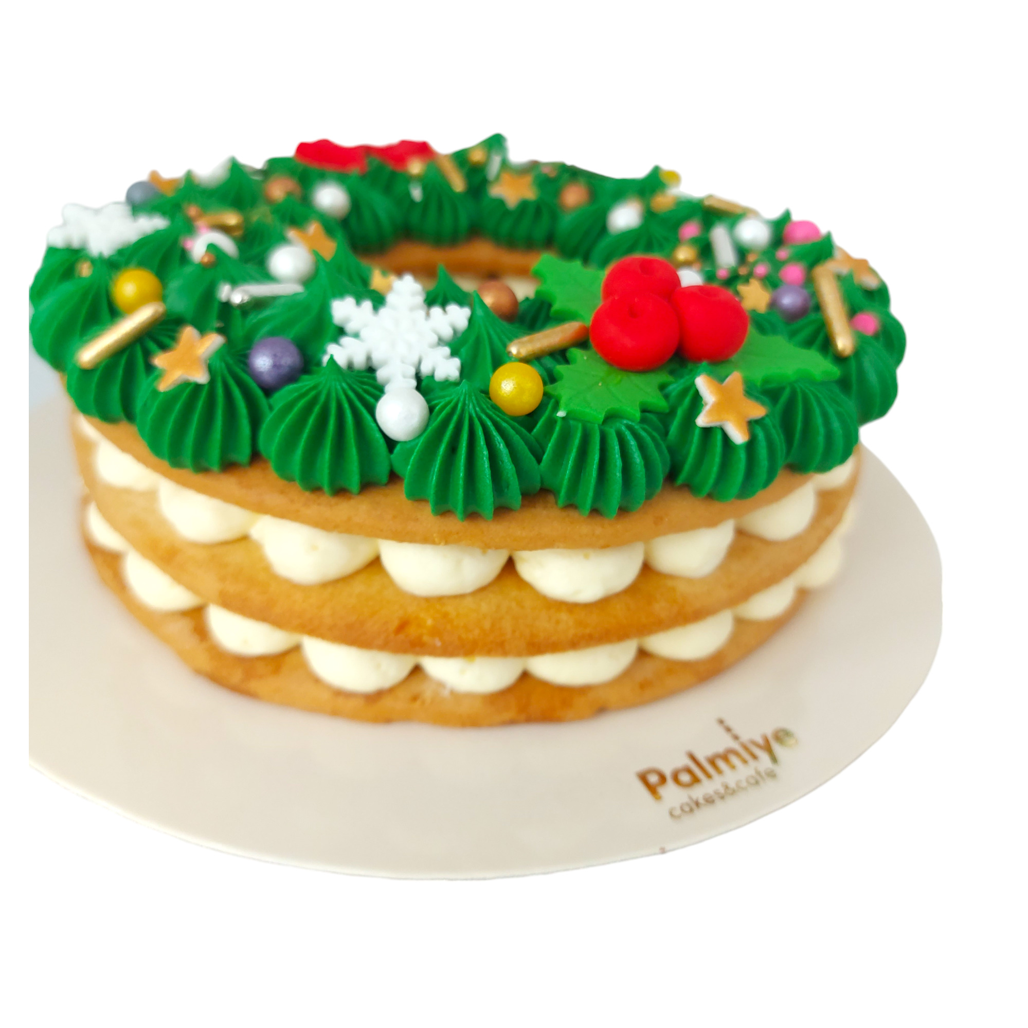Christmas wreath cake