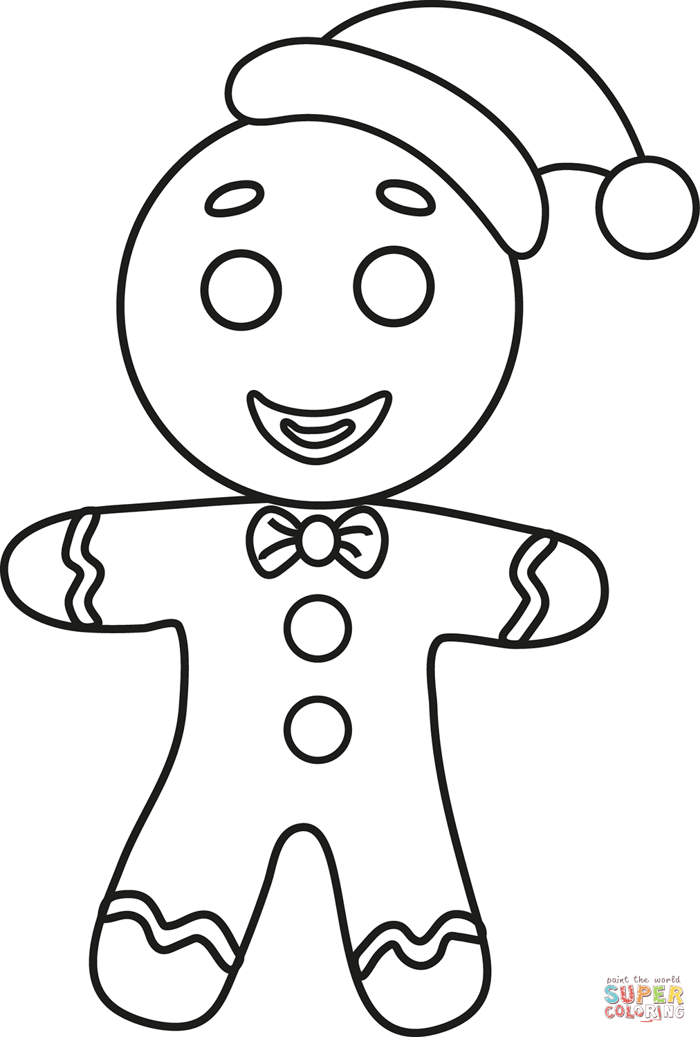 Omul de turtä dulce de präjituri de cräciun de colorat desene de colorat gratis
