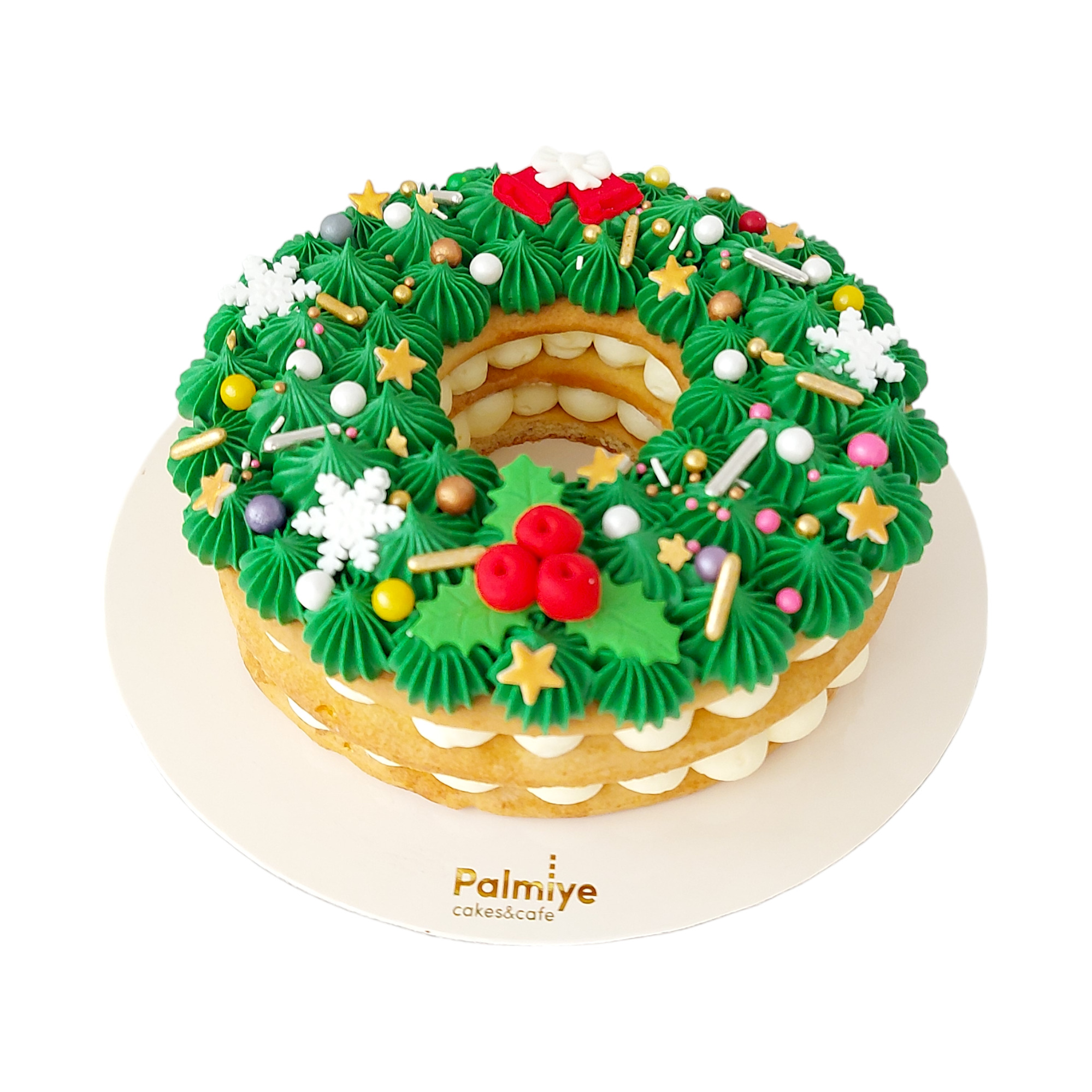 Christmas wreath cake
