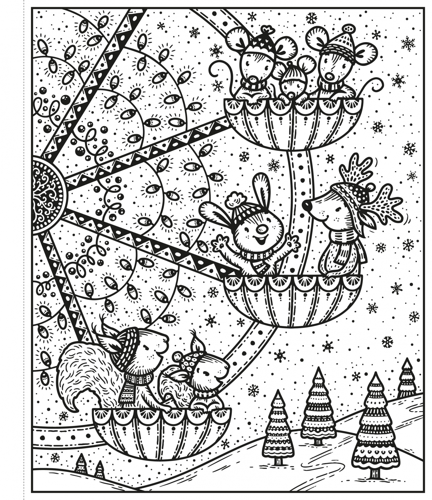 Carte de pictat cu apa magic painting book enchanted christmas usborne
