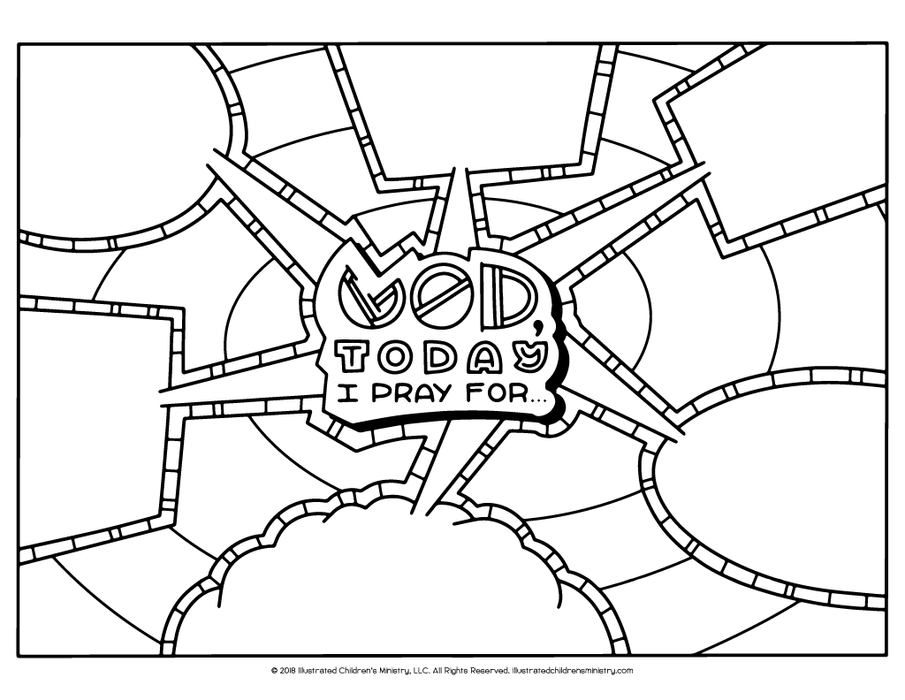 Today i pray coloring page poster â illustrated ministry