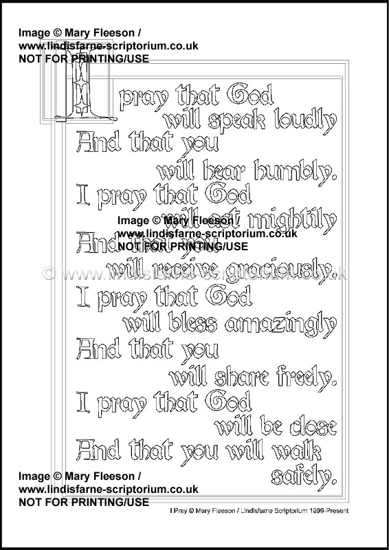 I pray