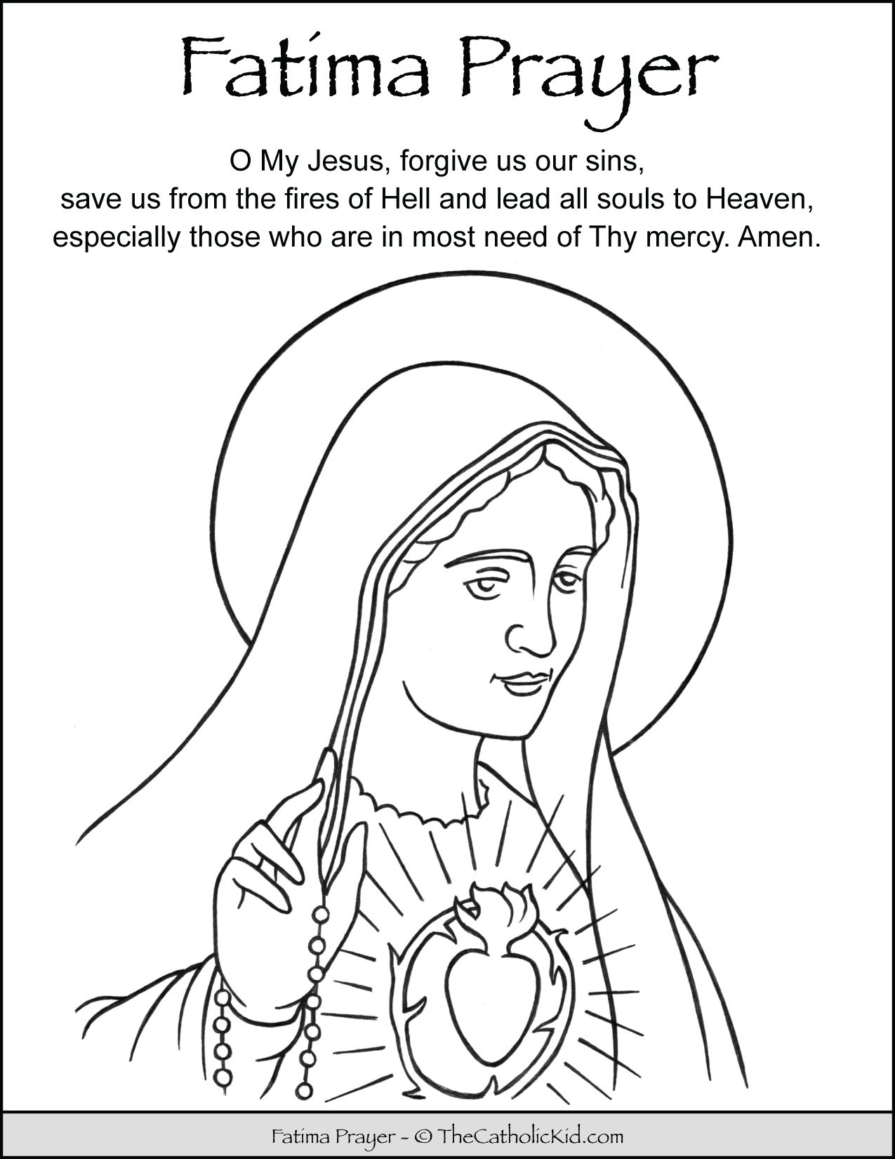 Mon catholic prayers for kids