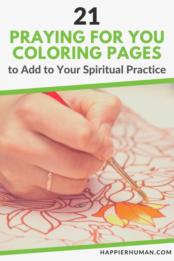 Praying for you coloring pages to add to your spiritual practice