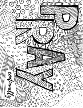 Pray coloring page by emma goff tpt