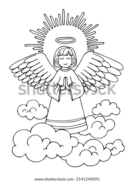 Angels coloring pages images stock photos d objects vectors