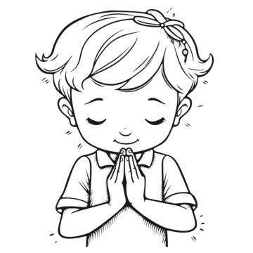 Prayer hand coloring book png transparent images free download vector files