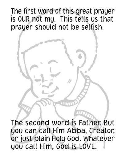 The lords prayer coloring for children lords prayer crafts and sunday school br and make prayer a habit