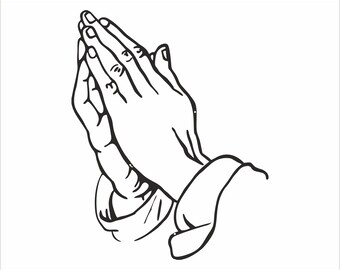 Praying hands svg praying hands clipart praying hands svg cut files for cricut religious svg prayer svg christian svg praying hands svg file download now