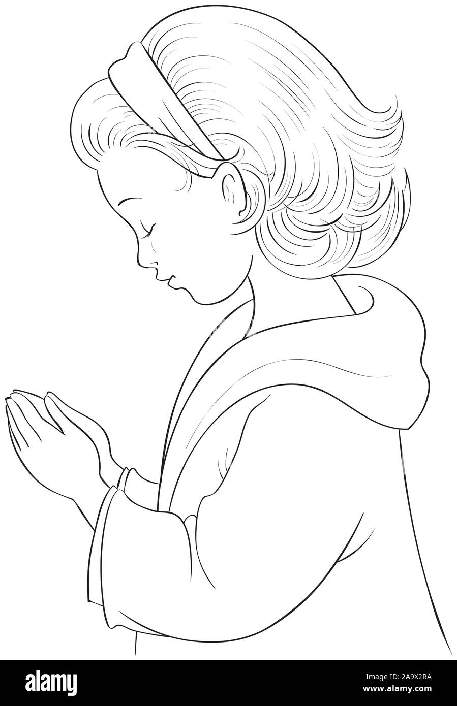 Prayer hands cut out stock images pictures