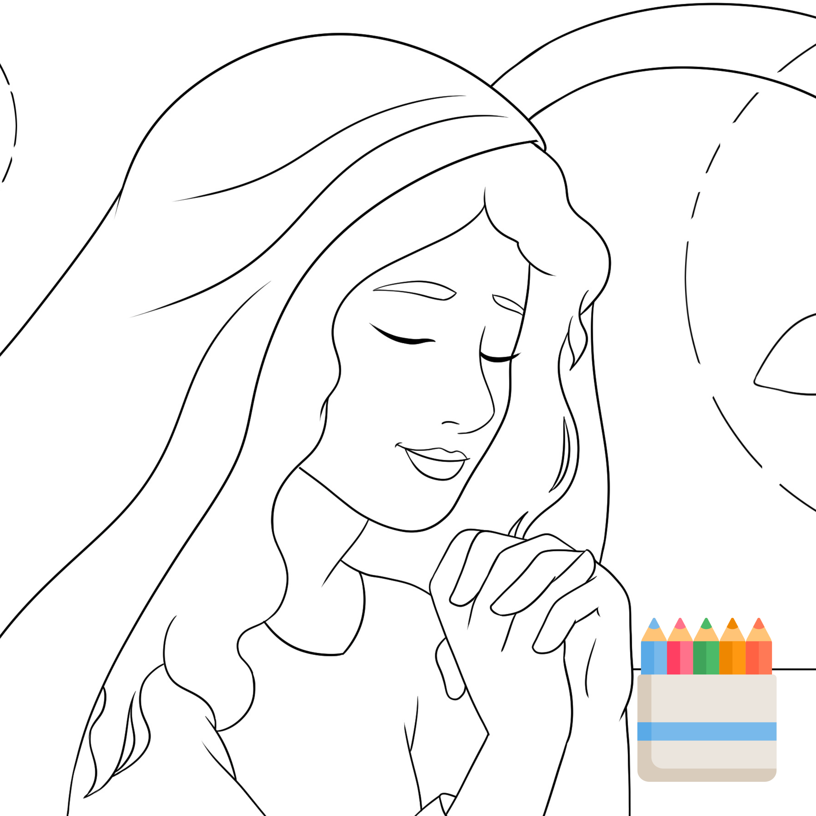 Coloring pages âannas prayer for samuelâ â dg bible songs
