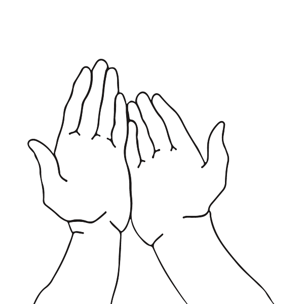 Hope hands line drawing sign of praying for hope and faith hope art drawing illustrations jigsaw puzzle by mounir khalfouf