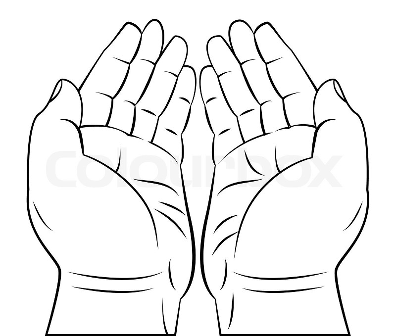 Praying hand stock vector