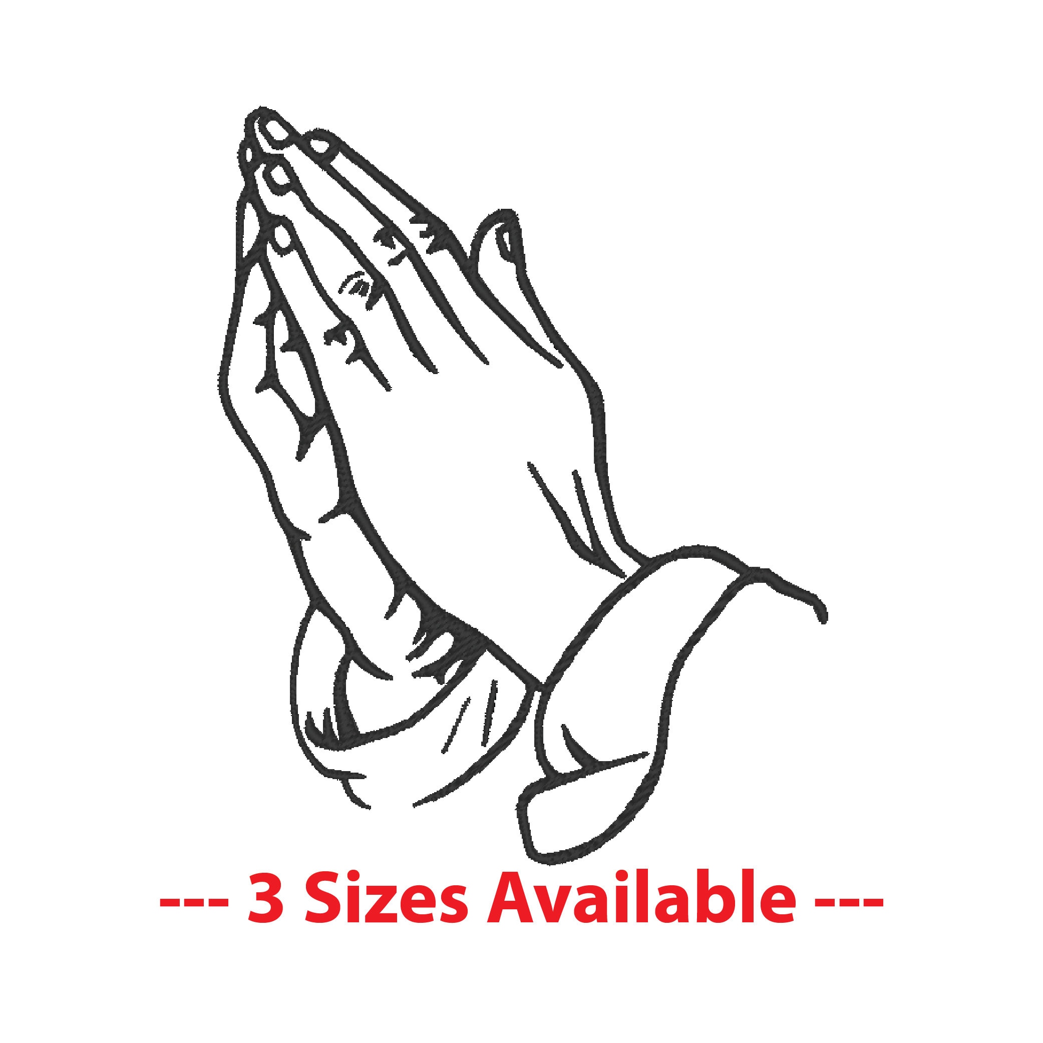 Praying hand stencil