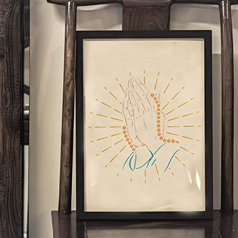 Praying hands stencil for painting xinch reusable praying hand pattern drawing stencil buddhas hand stencil for painting on wall canvas tile furniture and paper