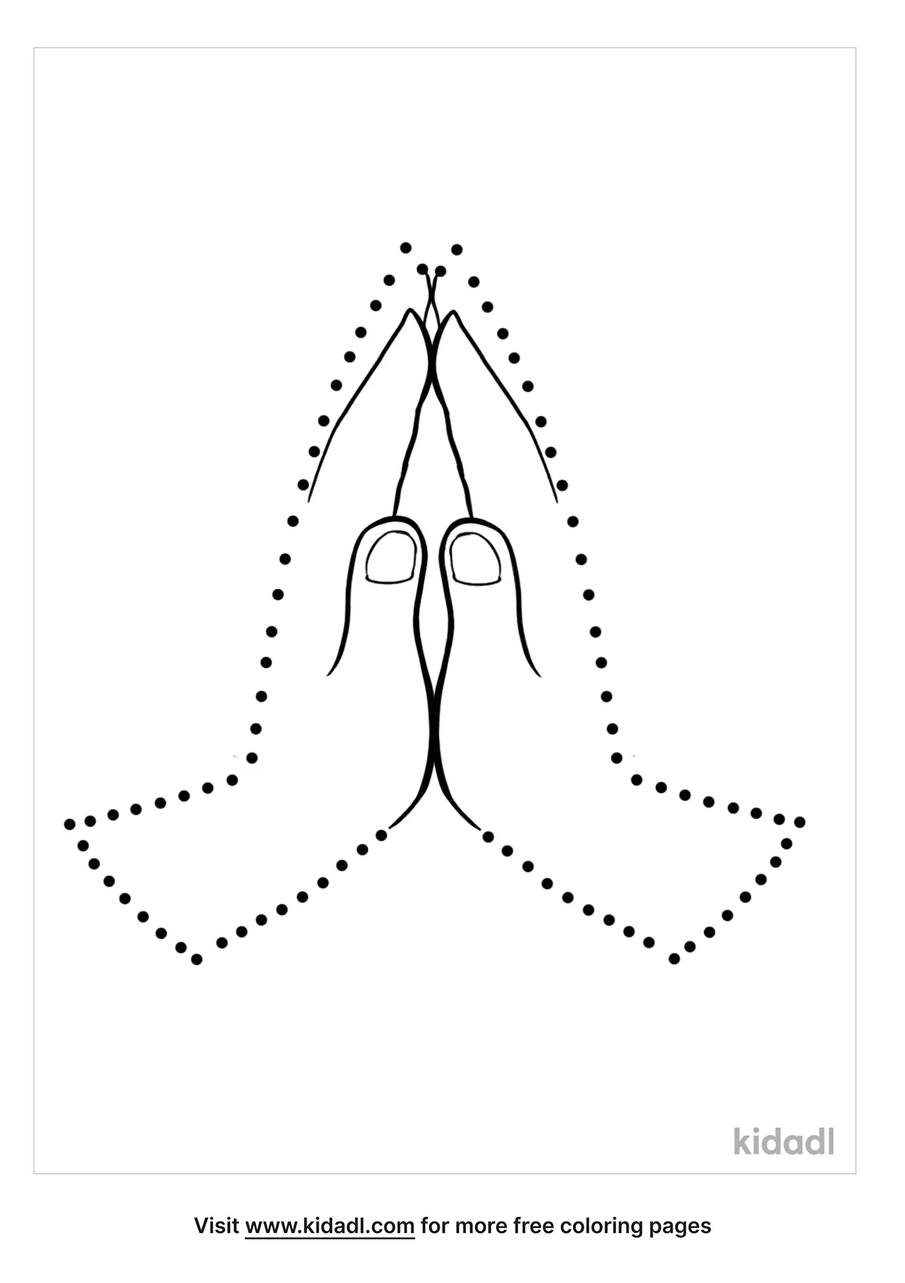Free praying hands connect the dots coloring page coloring page printables
