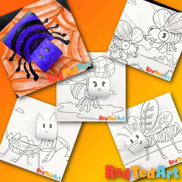 D insect coloring pages