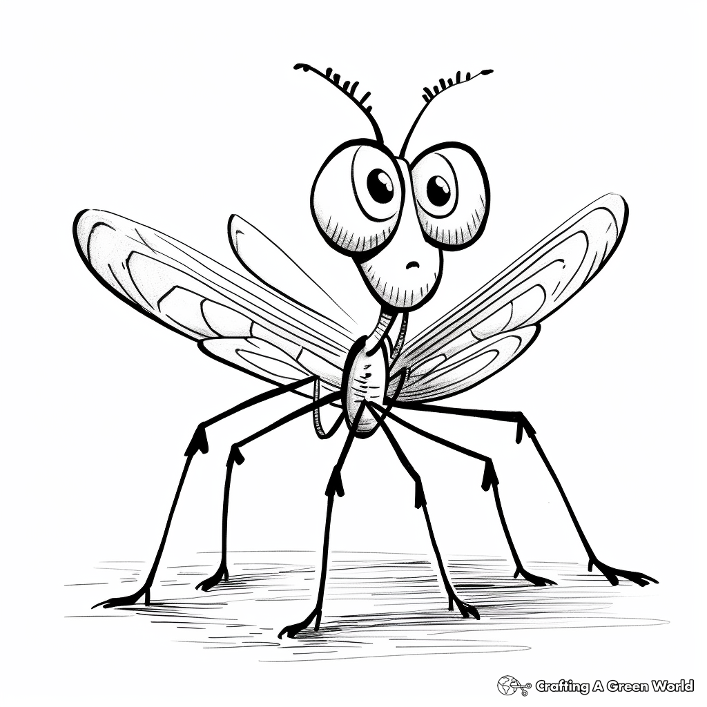 Praying mantis coloring pages