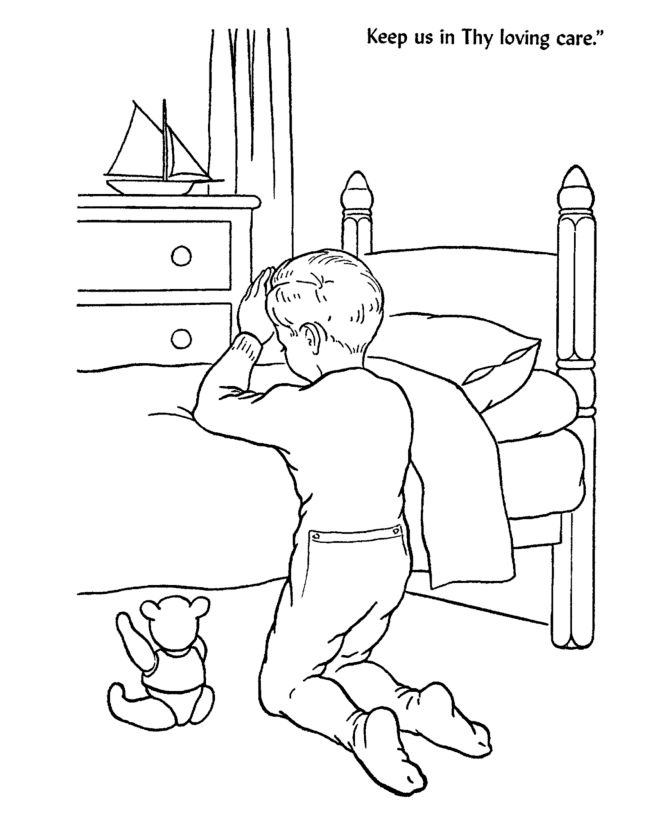 Sunday nursery coloring book for children children at bedtime prayer coloring activity sheetâ bible coloring pages sunday school coloring pages bible coloring
