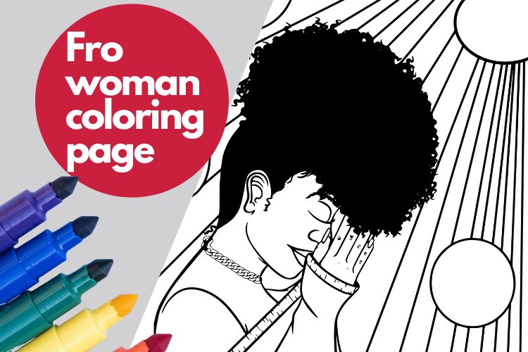 Praying black woman coloring page coloring sheet afro