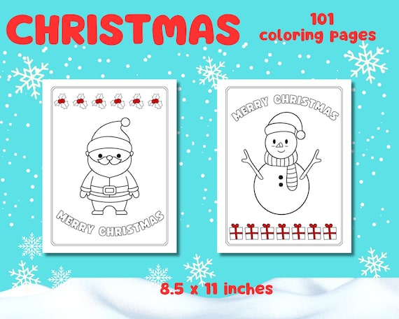 Christmas coloring pages winter preschool pre