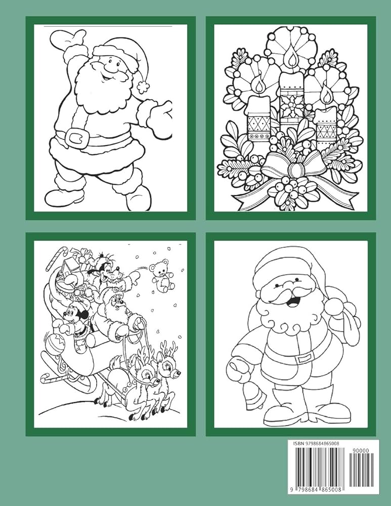 Christmas coloring book for kids large easy and simple coloring pages for preschool christmas coloring books for kids christmas gift for boys and girls press alicia books
