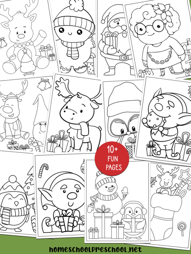 Preschool christmas coloring pages story