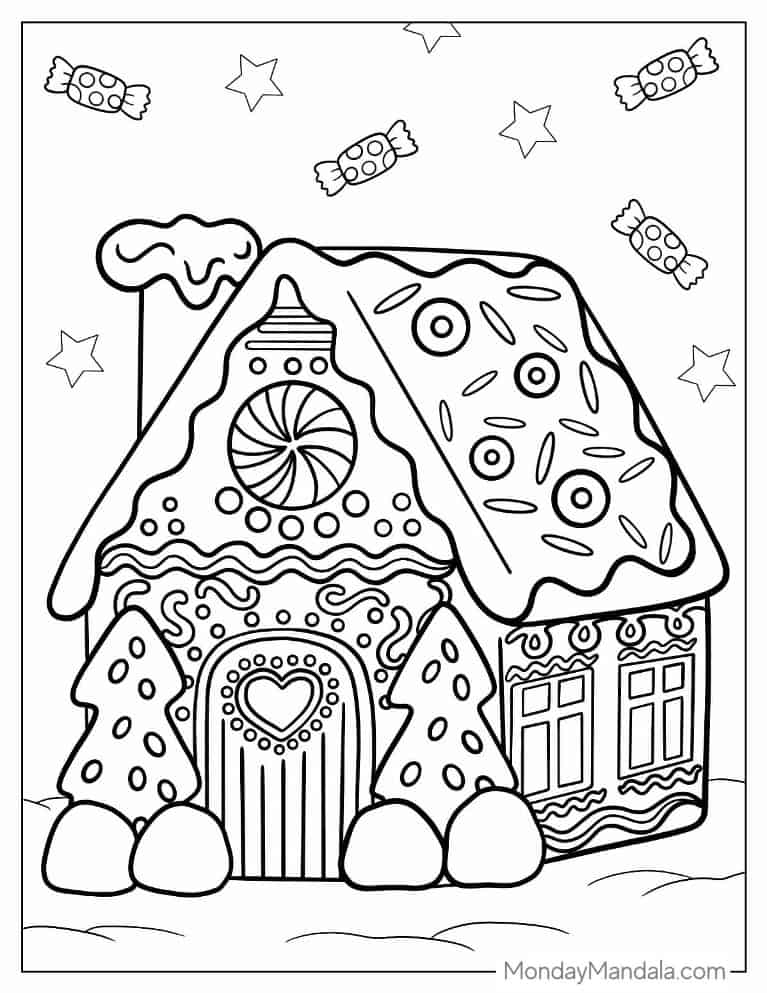 Christmas coloring pages free pdf printables