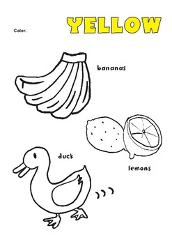 Simple coloring sheets for pre