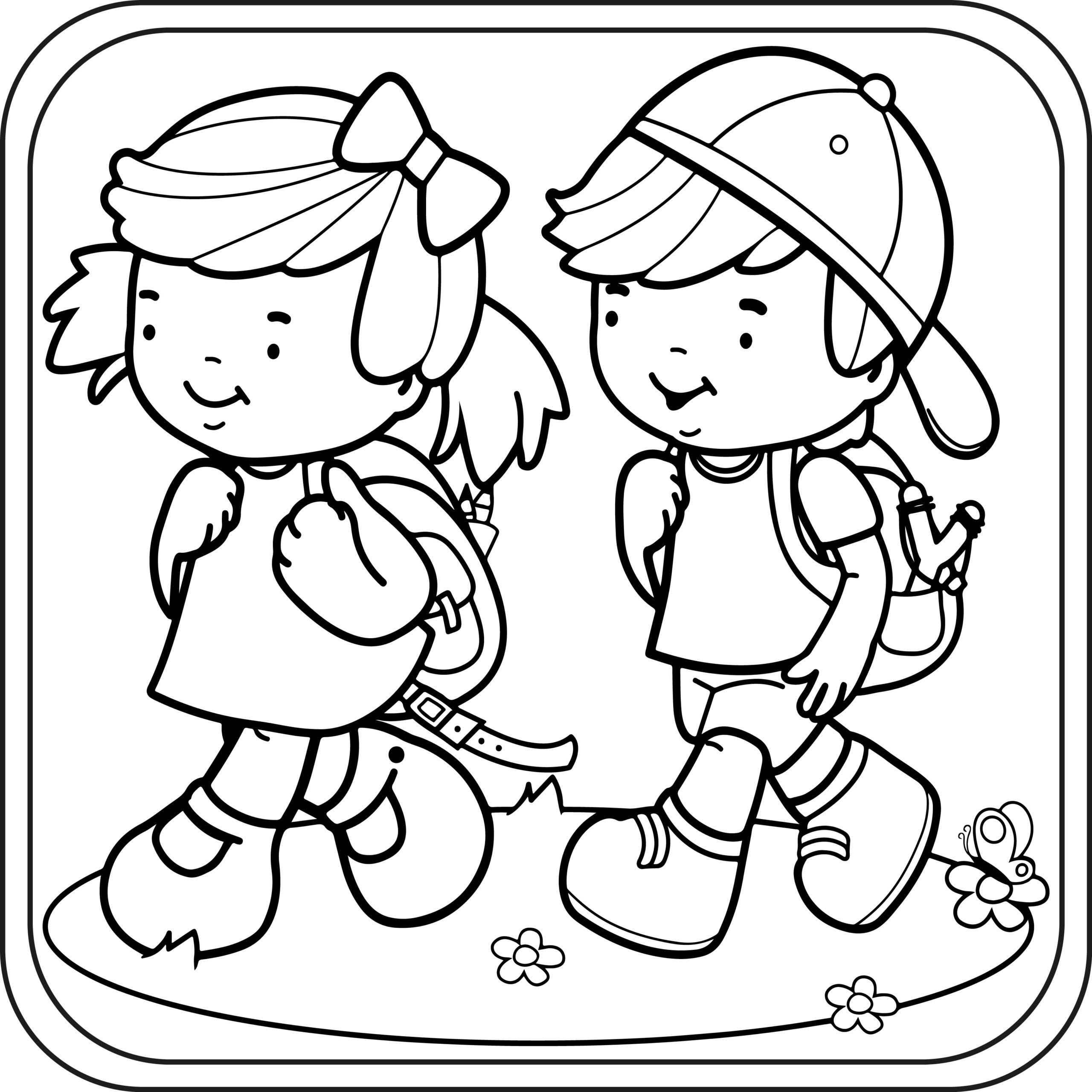 Girls and boys coloring pages preschool kindergarten first grade made by teachers