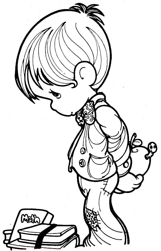 Coloring pages cute student