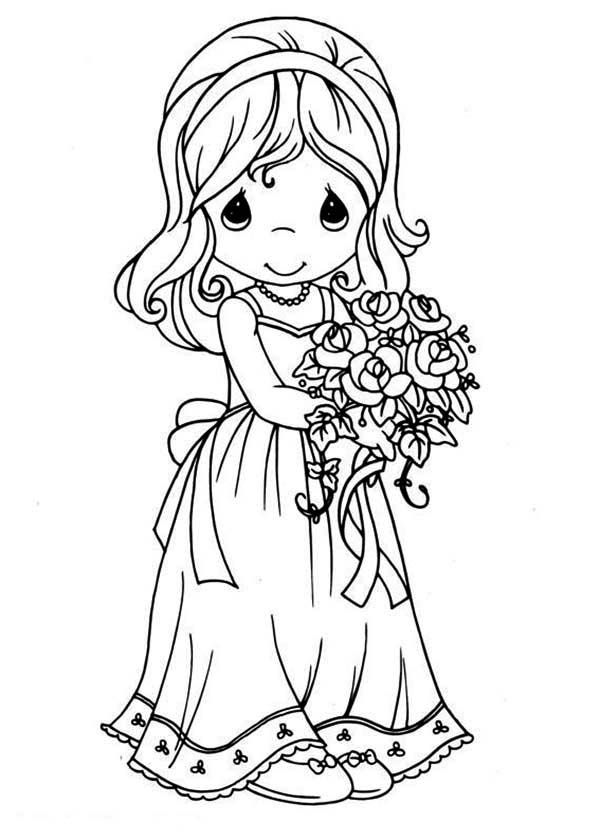 Maid of honor precious moments coloring page precious moments coloring pages princess coloring pages mermaid coloring pages