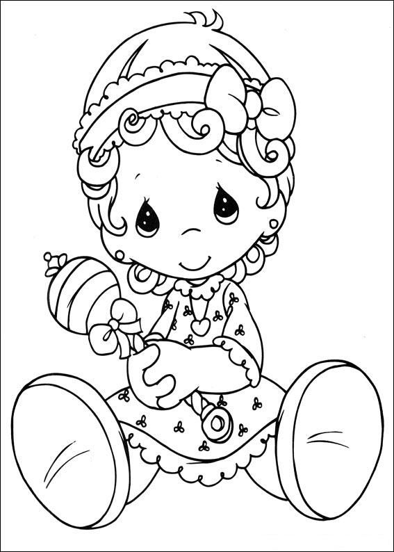 Adorable precious moments coloring pages for baby girls