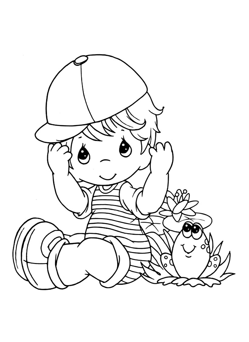 Printable precious moments coloring pages for kids