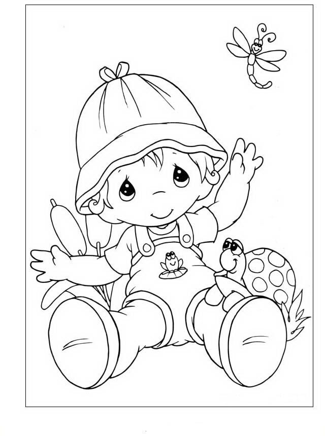 Printable coloring pages precious moments
