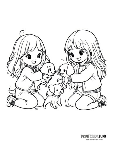 Cute puppy coloring pages free color clipart at