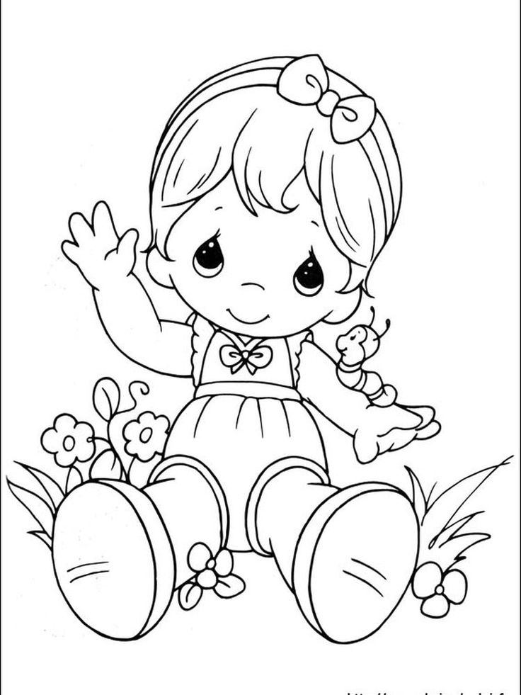 Beautiful precious moments coloring page