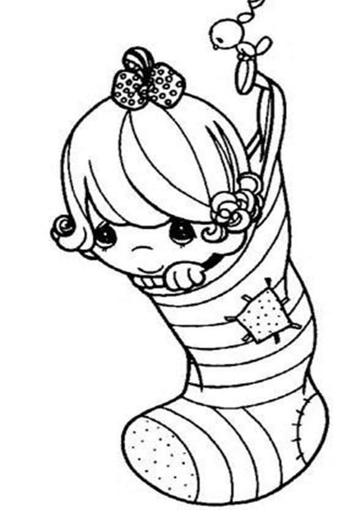 Free easy to print precious moments coloring pages