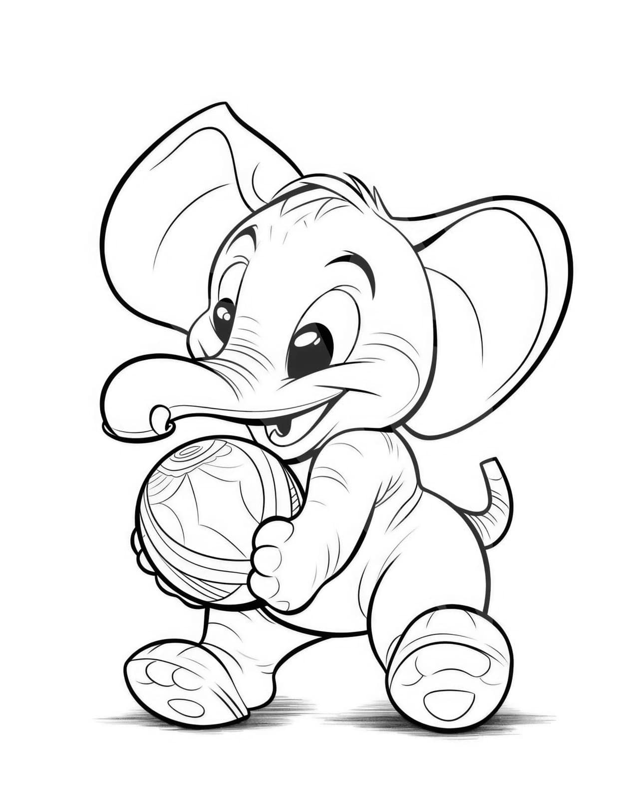 Majestic elephant coloring pages for adults and kids
