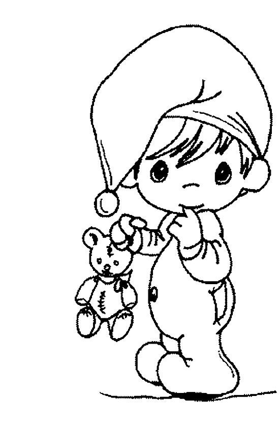Sleepy precious moment coloring pages